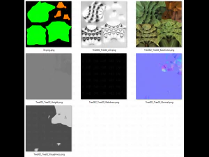 ağa&ccedil;lar &ccedil;izgi film v02 3D Model