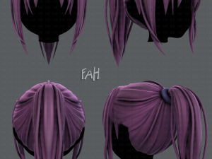 3d hair style for girl v36 3D मॉडल