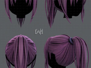 Acconciatura 3d per ragazza v36 Modello 3D