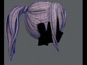 3d hair style for girl v36 3D Model