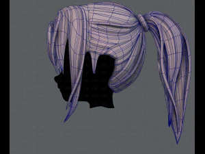 3d hair style for girl v36 3D Model