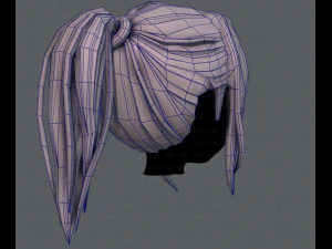 3d hair style for girl v36 3D Model