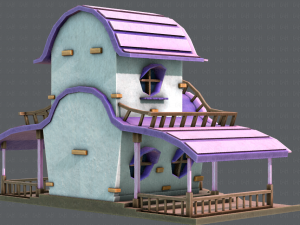house cartoon v01 3D Model