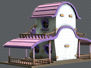 house cartoon v01 3D Model