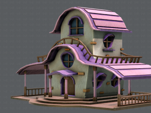 house cartoon v01 3D Model