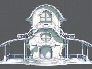 house cartoon v01 3D Model