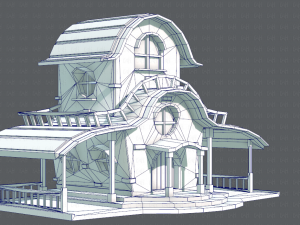 house cartoon v01 3D Model