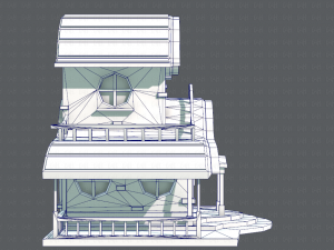 house cartoon v01 3D Model