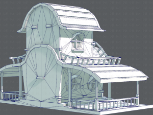 house cartoon v01 3D Model