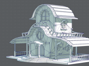 house cartoon v01 3D Model
