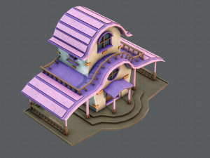 house cartoon v01 3D Model
