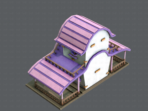 house cartoon v01 3D Model