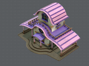 house cartoon v01 3D Model