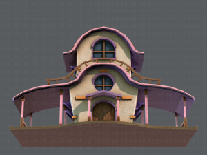 house cartoon v01 3D Model