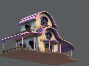 house cartoon v01 3D Model