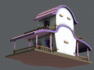 house cartoon v01 3D Model