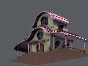 house cartoon v01 3D Model
