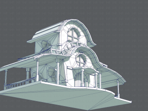 house cartoon v01 3D Model