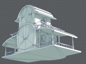 house cartoon v01 3D Model