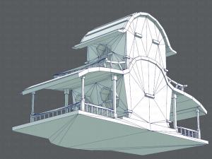 house cartoon v01 3D Model
