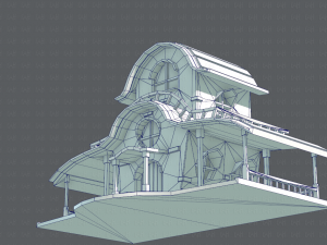 house cartoon v01 3D Model