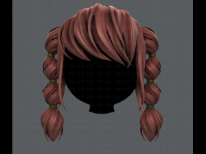 3d hair style for girl v37 3D Model