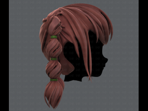 3d hair style for girl v37 3D Model