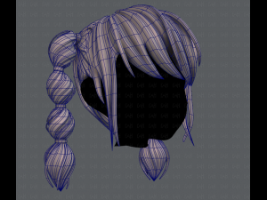 3d hair style for girl v37 3D Model