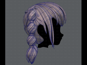 3d hair style for girl v37 3D Model