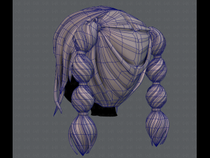 3d hair style for girl v37 3D Model