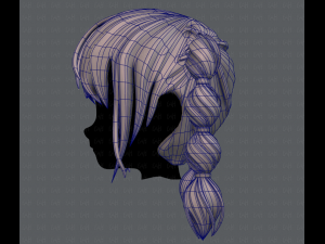 3d hair style for girl v37 3D Model