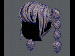 3d hair style for girl v37 3D Model