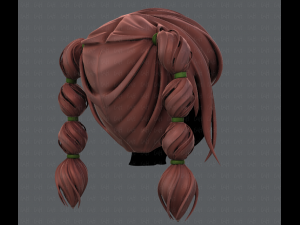 3d hair style for girl v37 3D Model