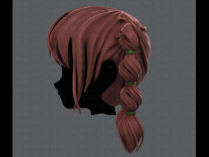 3d hair style for girl v37 3D Model