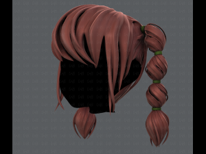 3d hair style for girl v37 3D Model