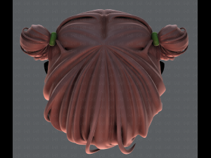 3d hair style for girl v37 3D Model