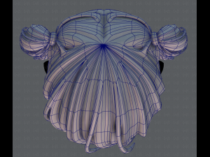 3d hair style for girl v37 3D Model