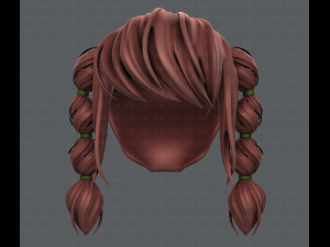 3d hair style for girl v37 3D Model