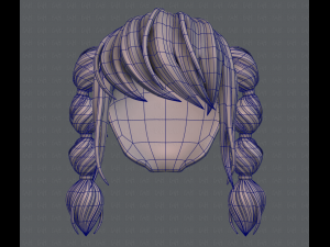 3d hair style for girl v37 3D Model