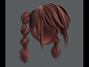 3d hair style for girl v37 3D Model