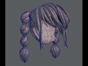 3d hair style for girl v37 3D Model