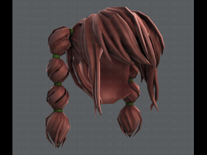 3d hair style for girl v37 3D Model