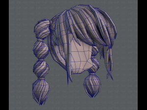 3d hair style for girl v37 3D Model