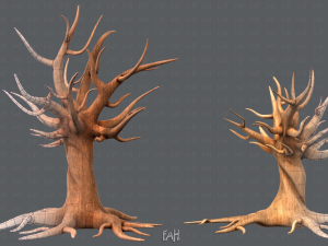 trees cartoon v04 3D Model