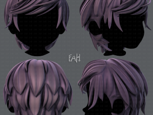 3d hair style for boy v37 3D Model