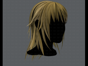 3d hair style for woman typeb v03 Model 3D