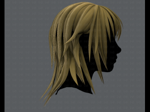 3d hair style for woman typeb v03 Model 3D