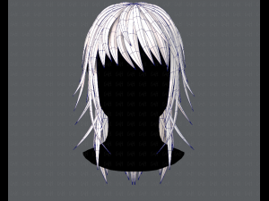 3d hair style for woman typeb v03 Model 3D
