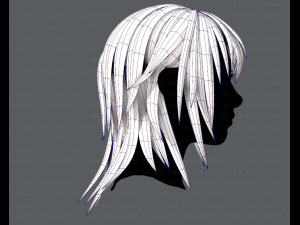 3d hair style for woman typeb v03 Model 3D