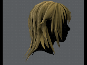 3d hair style for woman typeb v03 Model 3D